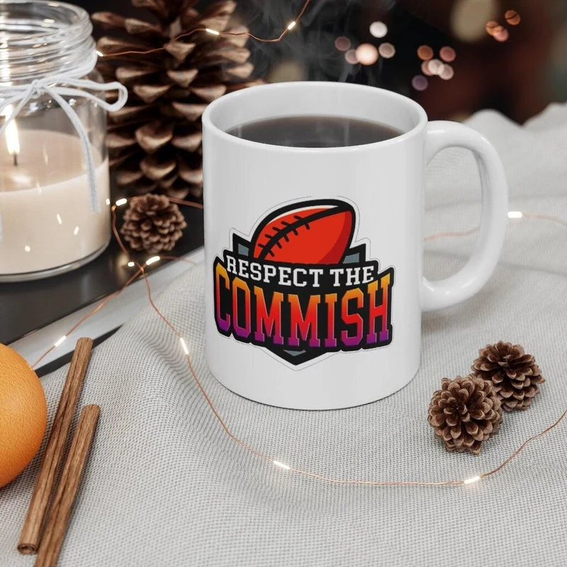 Fantasy Football respecte le Commish || Tasses de commissaire de football Fantasy, un excellent cadeau pour le junkie des Draft Kings dans votre vie !
