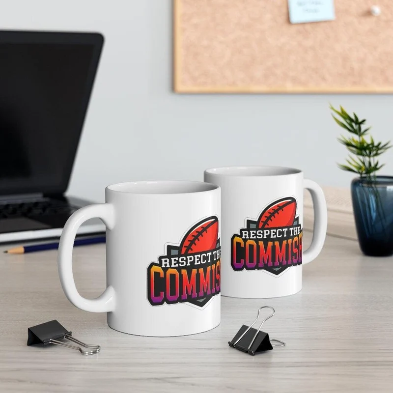 Fantasy Football respecte le Commish || Tasses de commissaire de football Fantasy, un excellent cadeau pour le junkie des Draft Kings dans votre vie !