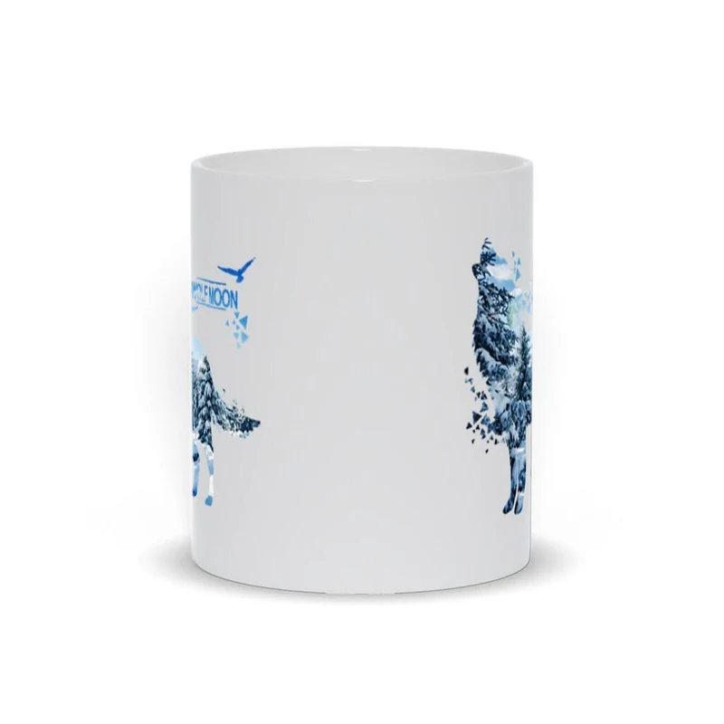 Tasses Wolf Moon, cadeau mignon d’amant de loup, chien-loup animal, costume de filles de loup hurlant, cadeau, sweat-shirt à capuche