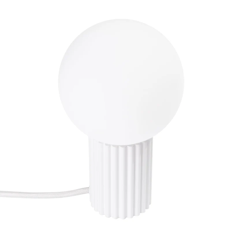 Lampe Aluminium/Verre Blanc Moderne Ronde
