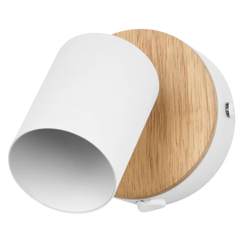 OSRAM LED Spot Wood Line applique 1xGU10 Blanc et décor bois
