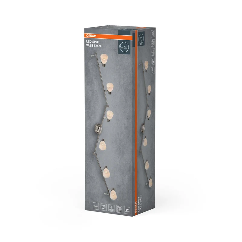 OSRAM LED Spot Vase lampe à poser 6xG9 Nickel brossé