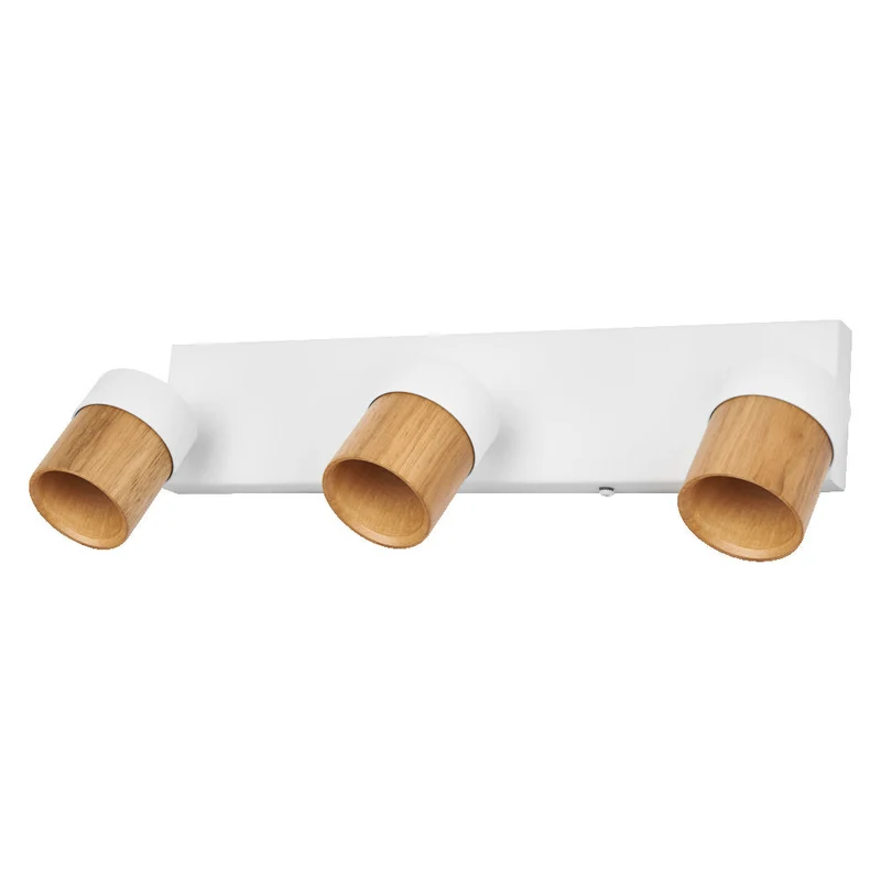 OSRAM LED Spot Half Wood Line lampe à poser 3xGU10 Blanc et décor bois