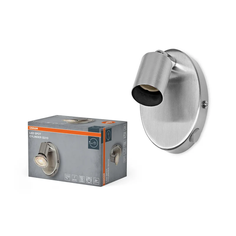 OSRAM LED Spot Cylinder applique murale 1xGU10 Nickel brossé