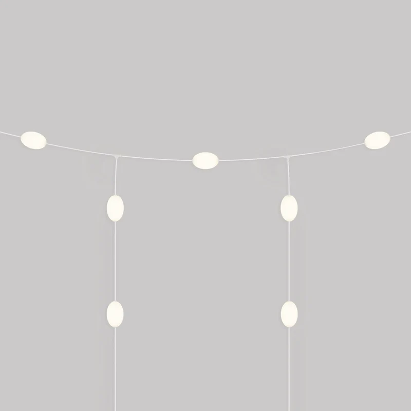 Guirlande lumineuse en filet 7 points lumineux extérieur IP67 Blanc sable - Marina GRID