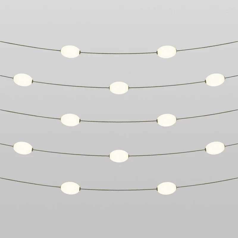 Guirlande lumineuse 12 points lumineux d'extérieur IP67 Vert olive - Marina12