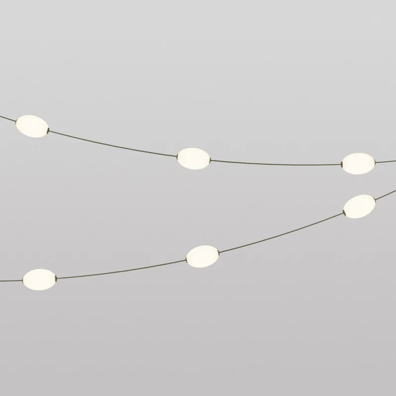 Guirlande lumineuse 6 points lumineux d’extérieur IP67 Vert olive - Marina6