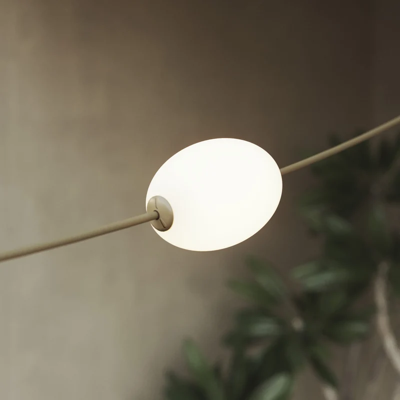 Guirlande lumineuse 6 points lumineux d’extérieur IP67 Vert olive - Marina6