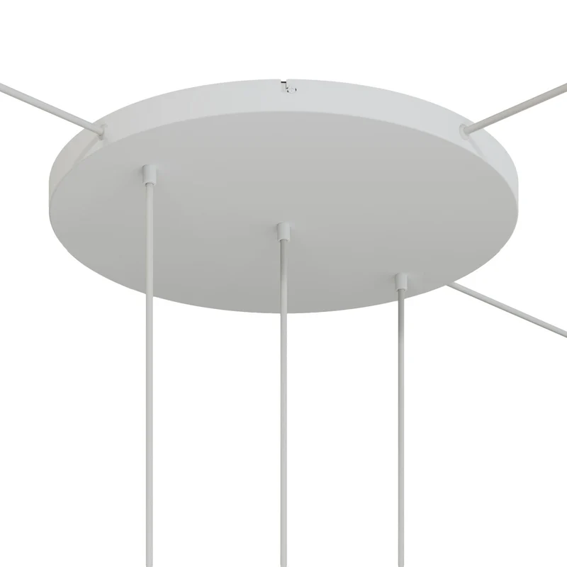 Pavillon rond en aluminium Ø 50 cm avec équerre et Câble de mise à la terre, avec 3 trous en ligne frontaux - Blanc Mat