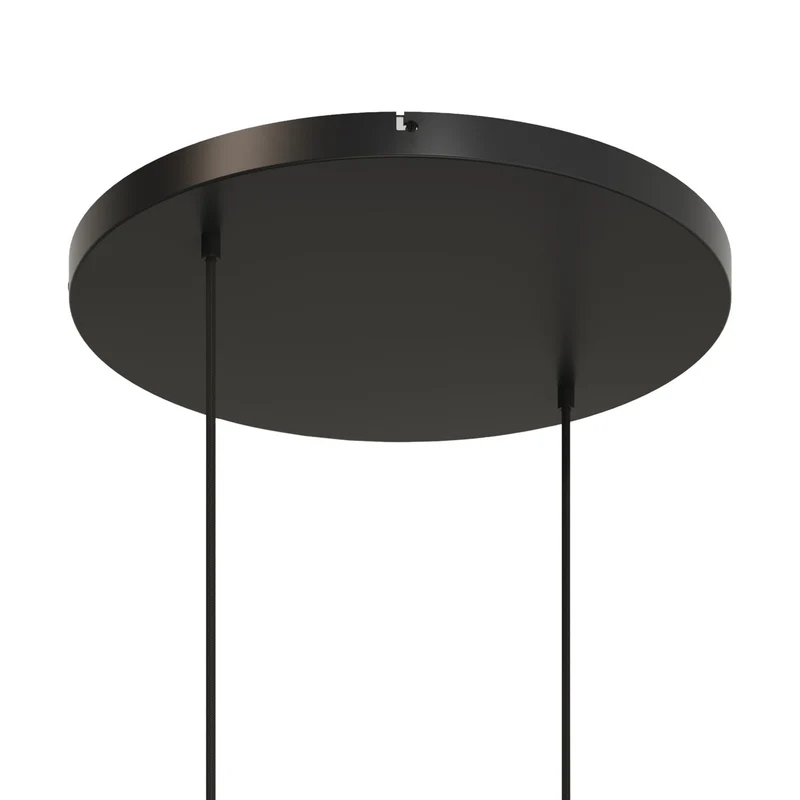 Pavillon rond en aluminium Ø 50 cm avec équerre et Câble de mise à la terre, avec 2 trous frontaux - Noir
