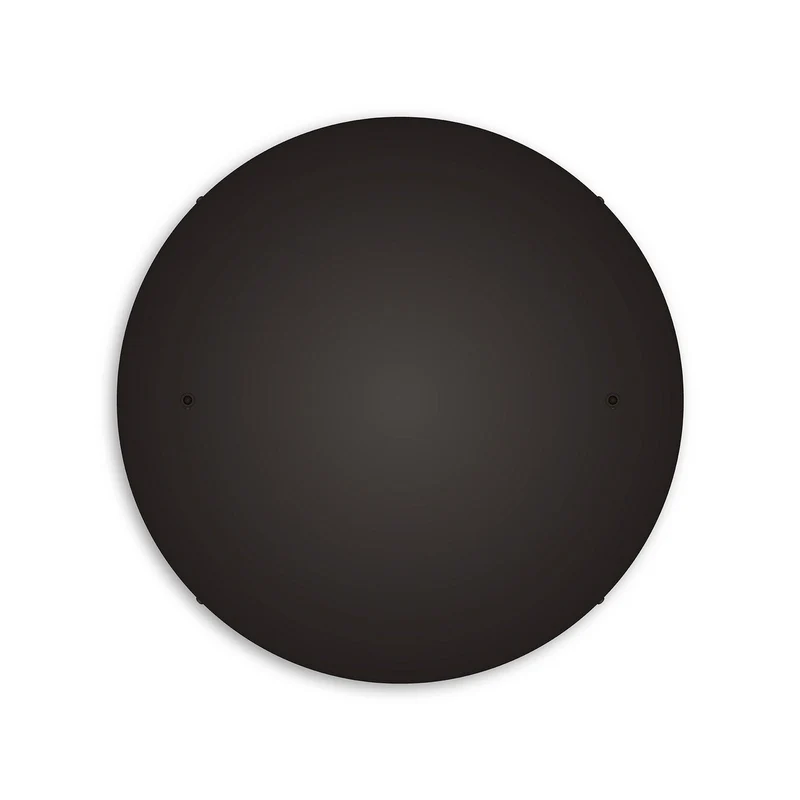 Pavillon rond en aluminium Ø 50 cm avec équerre et Câble de mise à la terre, avec 2 trous frontaux - Noir