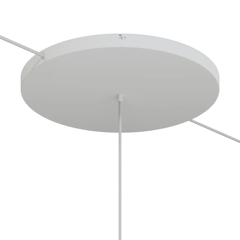 Pavillon rond en aluminium Ø 50 cm avec étrier et câble de mise à la terre, avec 1 trou frontal - Blanc Mat