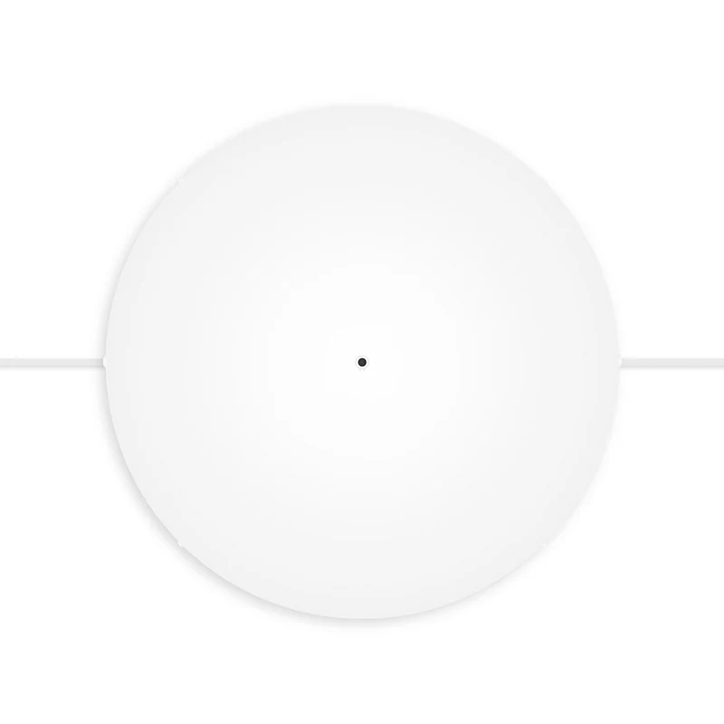 Pavillon rond en aluminium Ø 50 cm avec étrier et câble de mise à la terre, avec 1 trou frontal - Blanc Mat