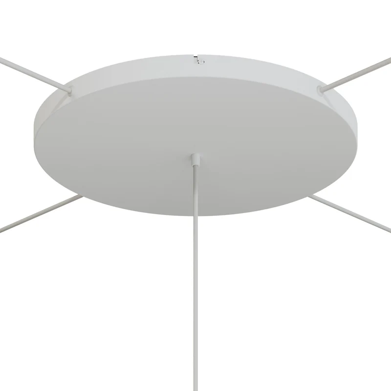Pavillon rond en aluminium Ø 50 cm avec étrier et câble de mise à la terre, avec 1 trou frontal - Blanc Mat