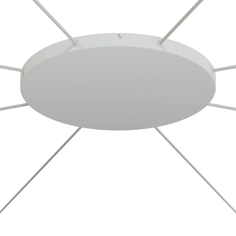 Pavillon rond en aluminium Ø 50 cm avec étrier et câble de mise à la terre, avec 8 trous latéraux - Blanc Mat