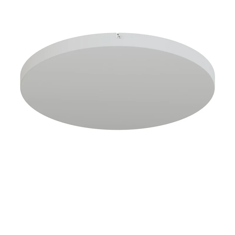 Pavillon rond en aluminium Ø 50 cm avec étrier et câble de mise à la terre, sans trous - Blanc Mat
