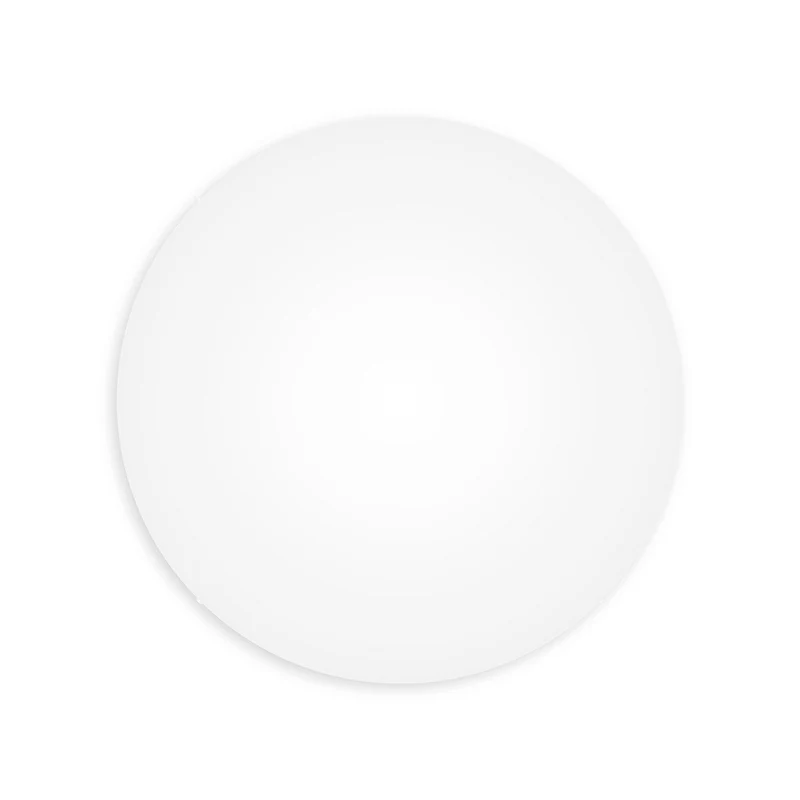 Pavillon rond en aluminium Ø 50 cm avec étrier et câble de mise à la terre, sans trous - Blanc Mat