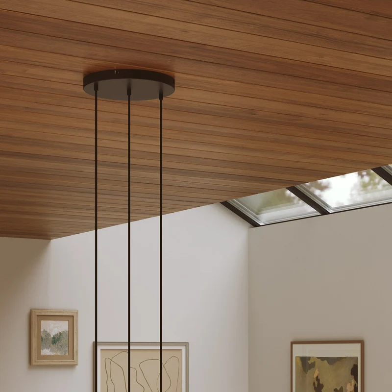 Pavillon rond en aluminium Ø 30 cm avec équerre et Câble de mise à la terre, avec 3 trous frontaux - Noir