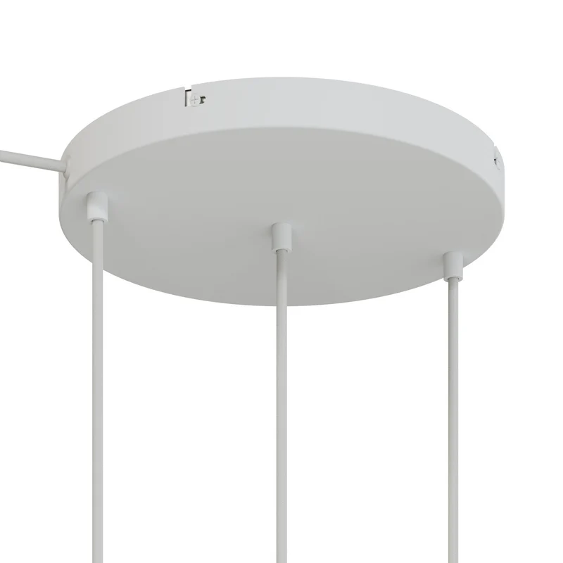 Pavillon rond en aluminium Ø 30 cm avec étrier et câble de mise à la terre, avec 3 trous frontaux - Blanc Mat