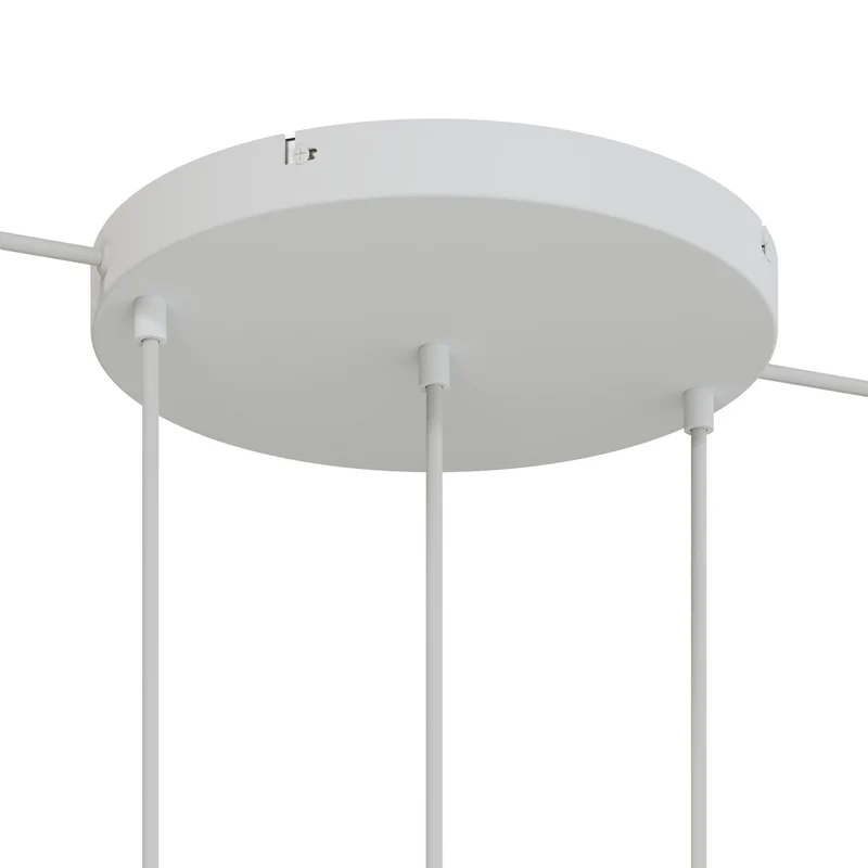 Pavillon rond en aluminium Ø 30 cm avec étrier et câble de mise à la terre, avec 3 trous frontaux - Blanc Mat