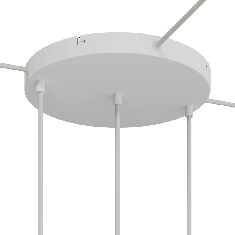 Pavillon rond en aluminium Ø 30 cm avec étrier et câble de mise à la terre, avec 3 trous frontaux - Blanc Mat