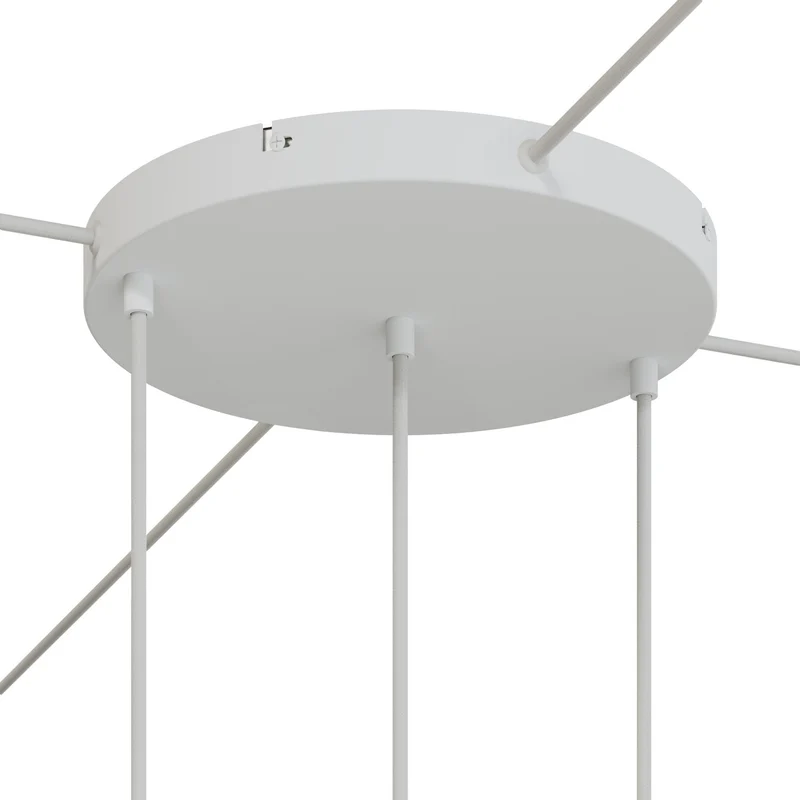Pavillon rond en aluminium Ø 30 cm avec étrier et câble de mise à la terre, avec 3 trous frontaux - Blanc Mat