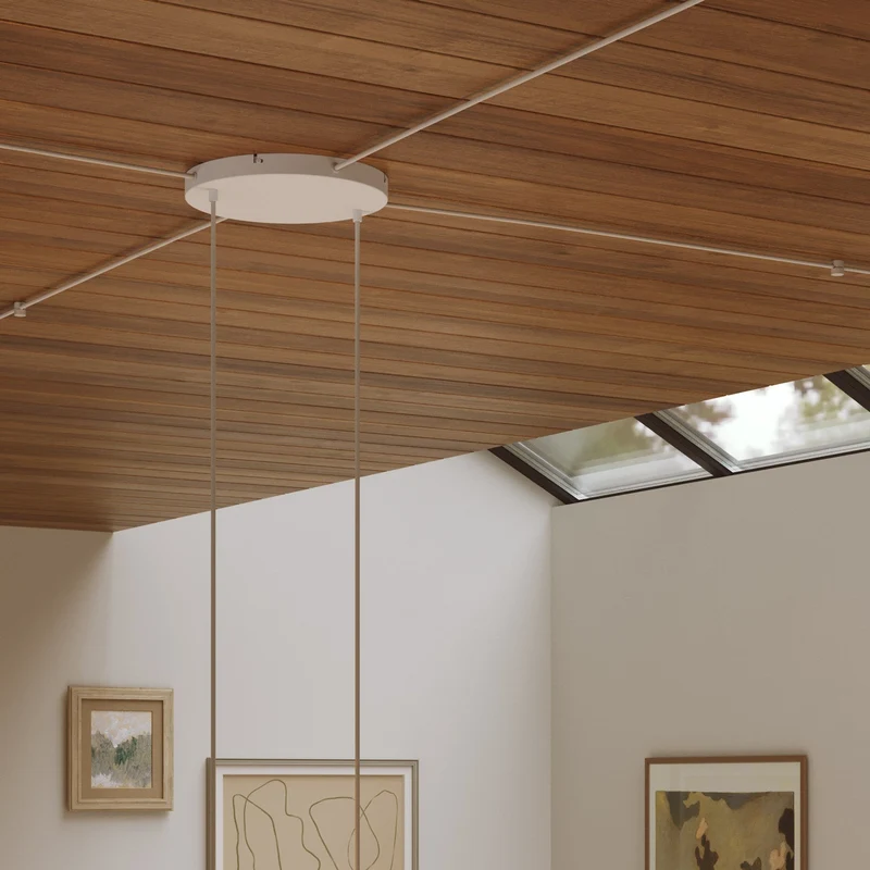 Pavillon rond en aluminium Ø 30 cm avec équerre et Câble de mise à la terre, avec 2 trous frontaux - Blanc Mat