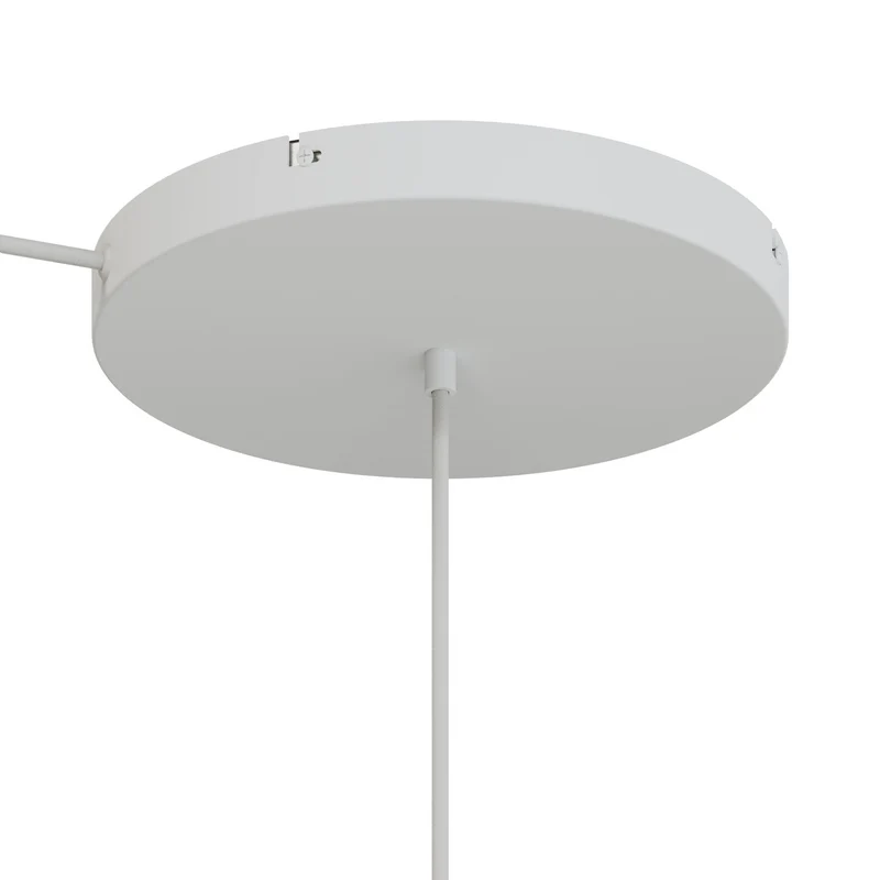 Pavillon rond en aluminium Ø 30 cm avec équerre et Câble de mise à la terre, avec 1 trou central - Blanc Mat