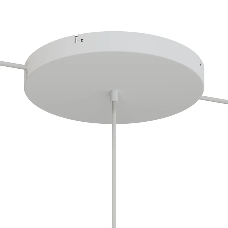 Pavillon rond en aluminium Ø 30 cm avec équerre et Câble de mise à la terre, avec 1 trou central - Blanc Mat