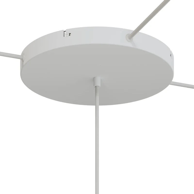 Pavillon rond en aluminium Ø 30 cm avec équerre et Câble de mise à la terre, avec 1 trou central - Blanc Mat