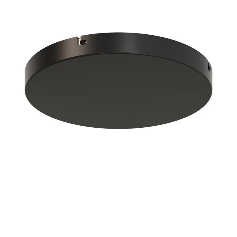 Pavillon rond en aluminium Ø 30 cm avec étrier et câble de mise à la terre, sans trous - Noir