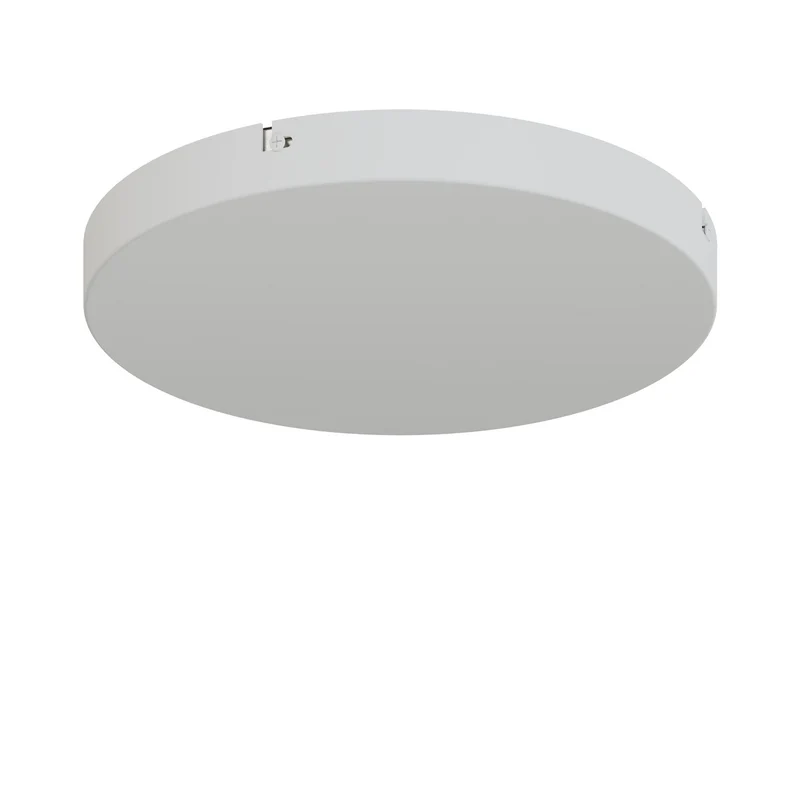Pavillon rond en aluminium Ø 30 cm avec équerre et Câble de mise à la terre, sans trous - Blanc Mat