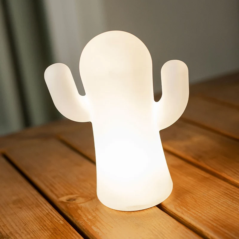 CACTUS LUMINEUX EN SILICONE PANCHITO BLANC TRANSLUCIDE