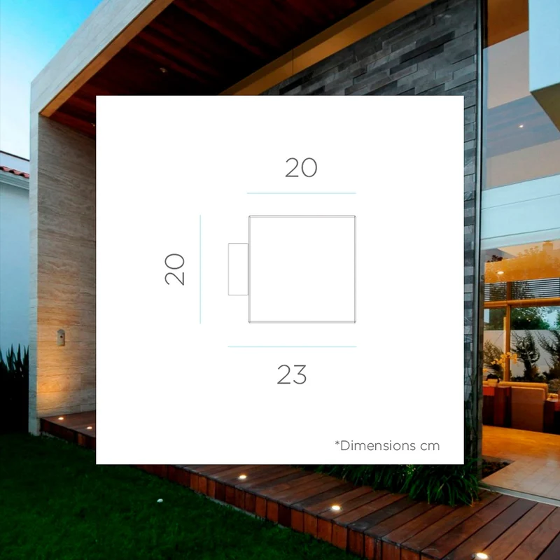 APPLIQUE MURALE D'EXTERIEUR CUBY 20 WALL