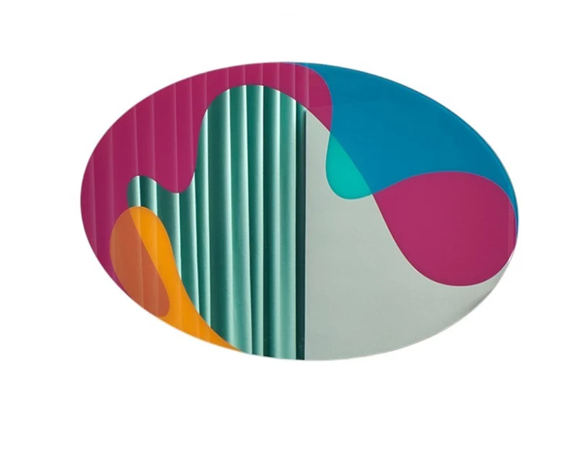 Miroir mural design moderne ovale multicolre - Spektruman