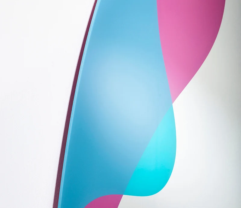 Miroir mural design moderne ovale multicolre - Spektruman