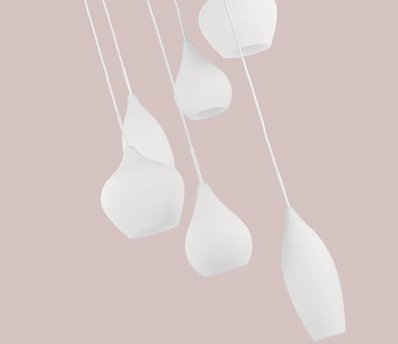 Plafonnier en verre blanc design - Sofia