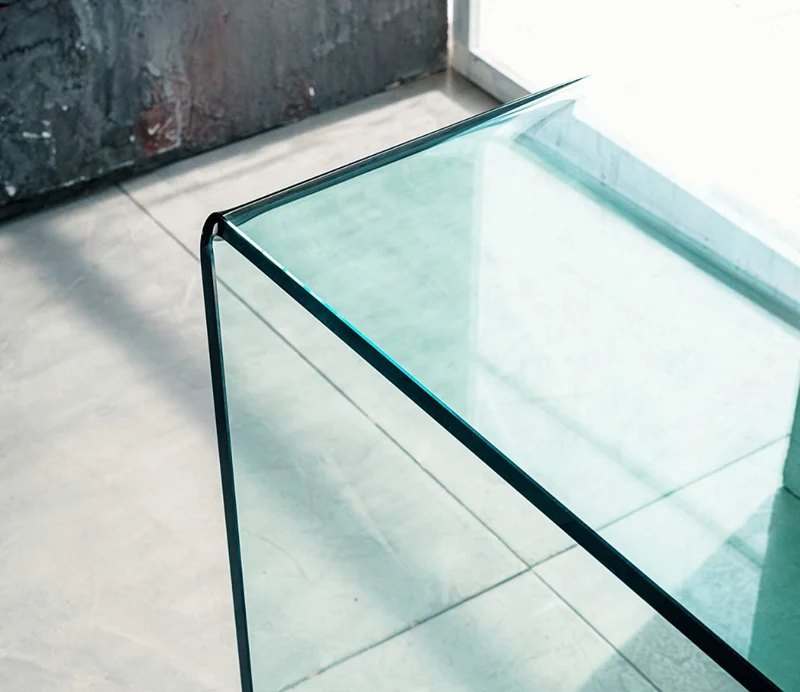 Bureau en verre trempé transparent – Lea
