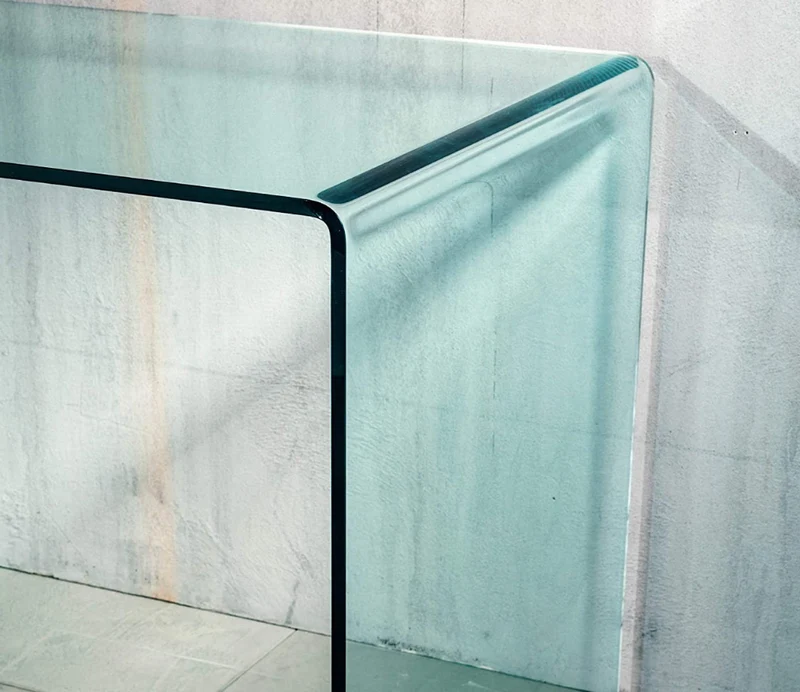 Bureau en verre trempé transparent – Lea