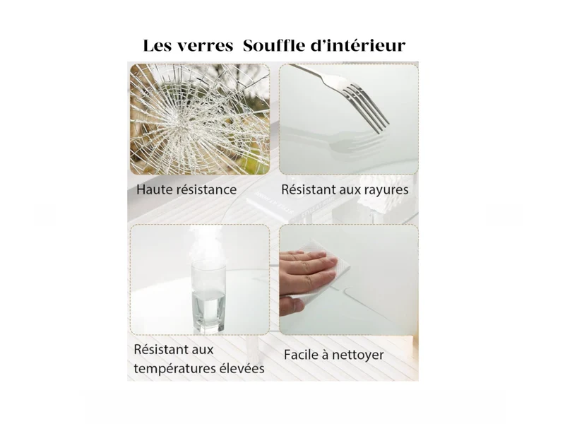 Bureau en verre trempé transparent – Lea