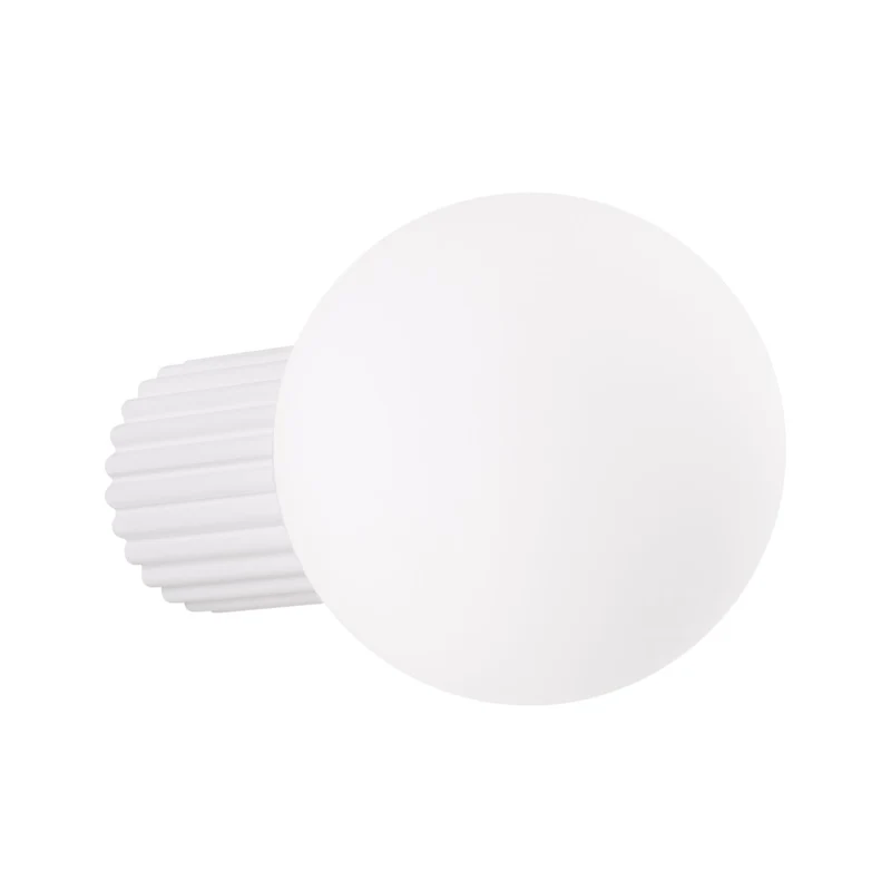 Luminaire Mural Aluminium/Verre Blanc Moderne Rond