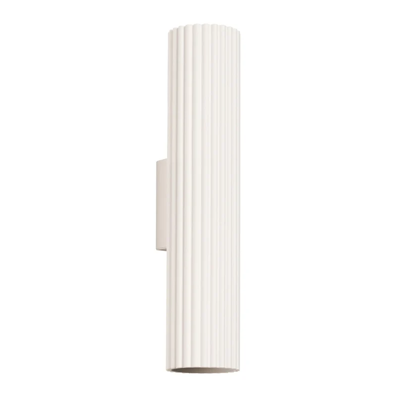 Luminaire Mural Tube Beige Minimaliste Strié