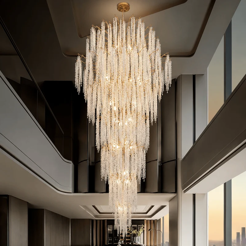 Lustre Sur Mesure pour Haut Plafond