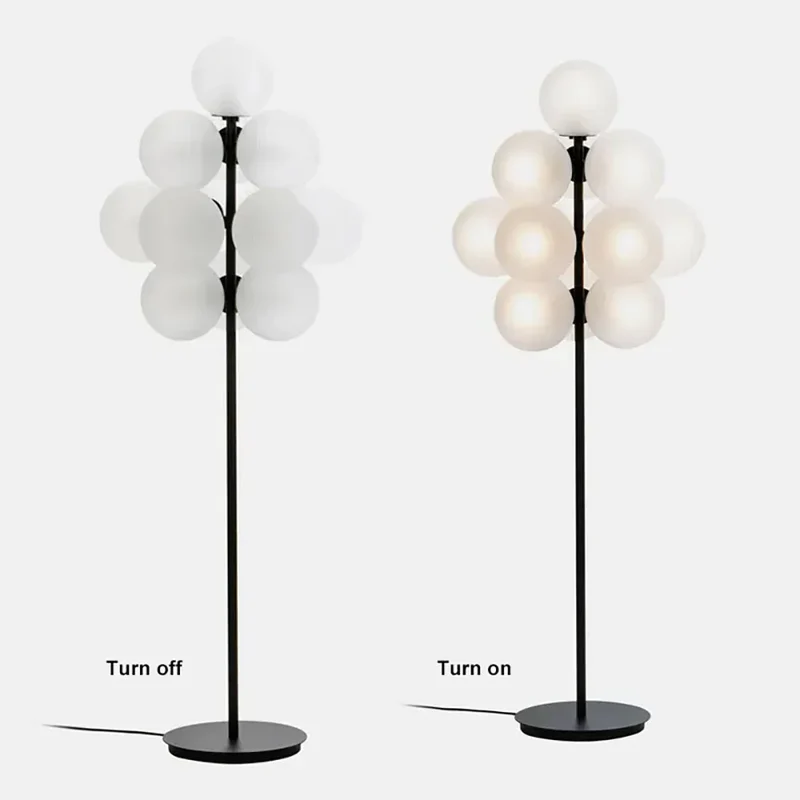 Lampe de Table Violette en Grappe de Raisins - Style Rétro