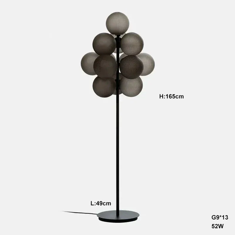 Lampe de Table Violette en Grappe de Raisins - Style Rétro