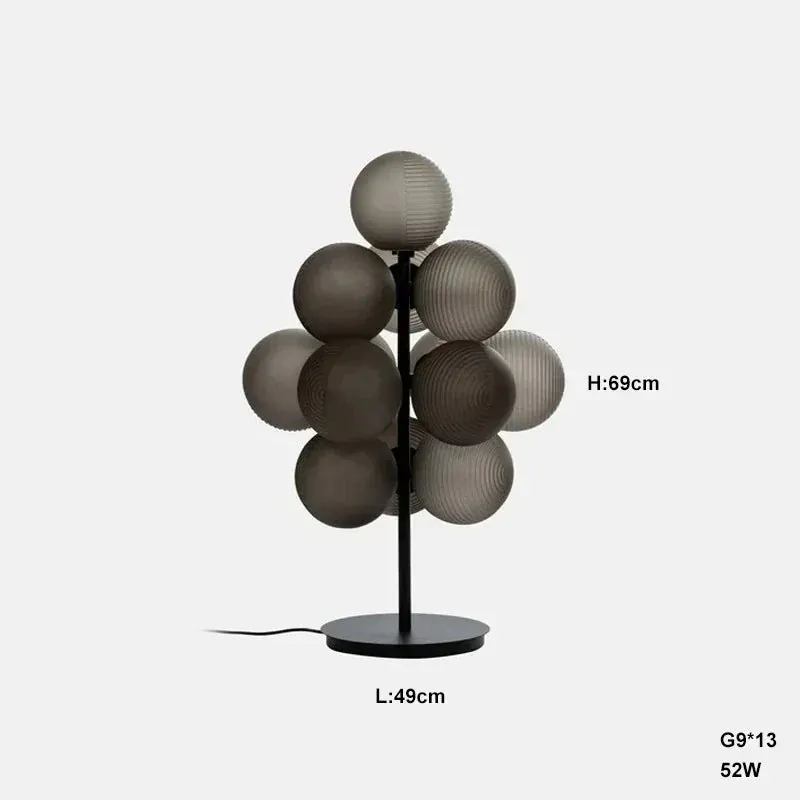 Lampadaire Violet en Grappe de Raisins - Style Rétro
