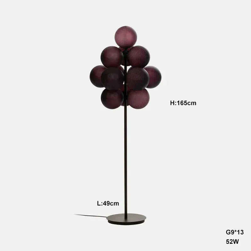 Lustre Blanc en Grappe de Raisins - Style Rétro