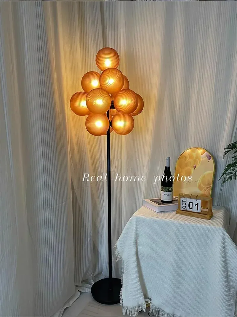Lustre Noir en Grappe de Raisins - Style Rétro