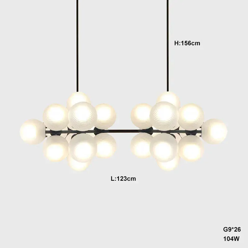 Lustre Noir en Grappe de Raisins - Style Rétro