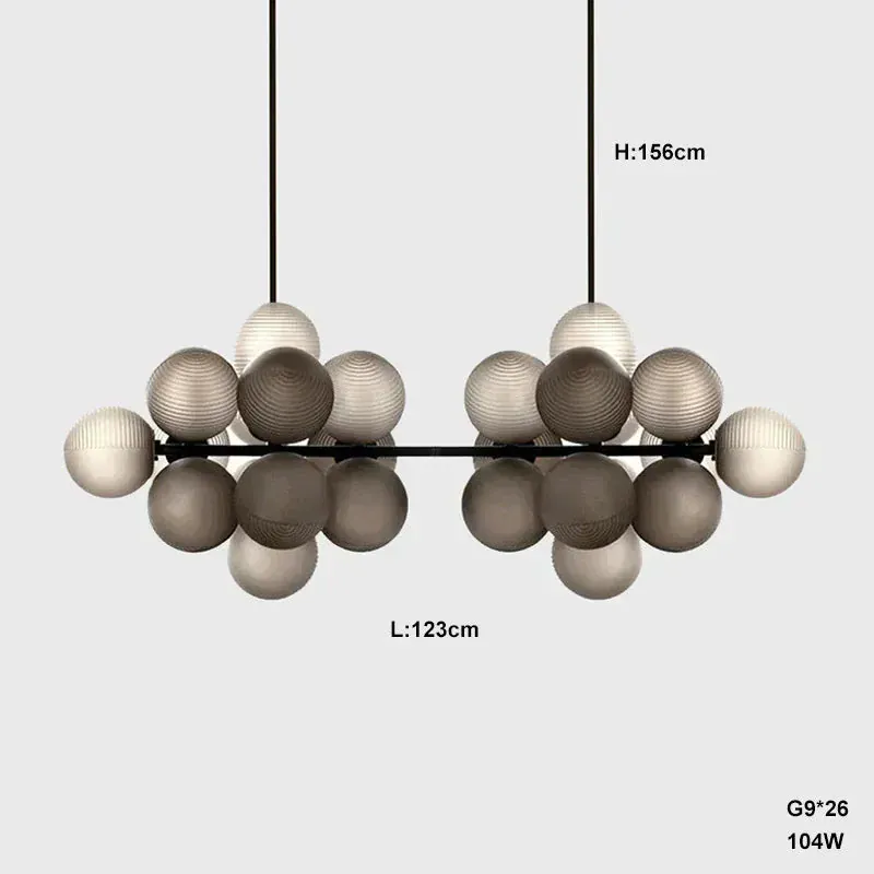 Lustre Noir en Grappe de Raisins - Style Rétro